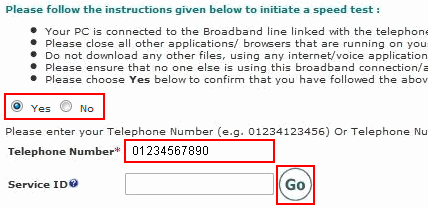 Speedtester - Enter details
