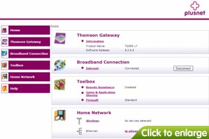 Your router's home page indicates that you're logged in.
