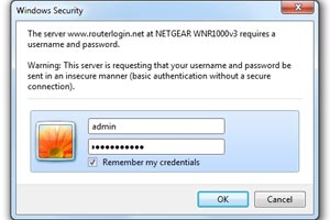 Your router's home page indicates that you're logged in.