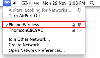 Check your connection details by clicking the Wireless Icon