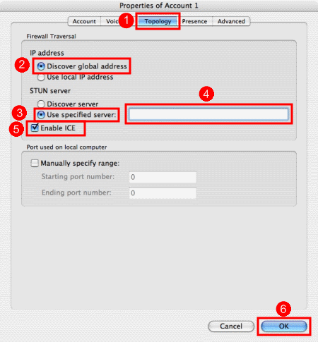 Enter these settings to use X-Lite with a Firewall