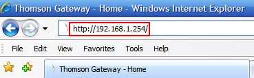 Open your web browser and go to 192.168.1.254 in the address bar.