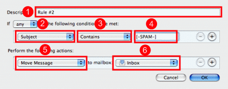 Mac Mail - Preferences - Rules - New Rule