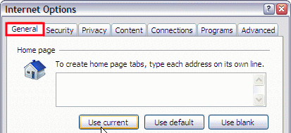 Tools - Internet Options - General