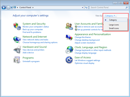Windows 7 - Control Panel